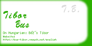 tibor bus business card